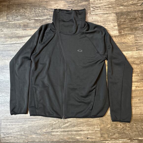 Oakley Ninja Face Fleece Lined Vented Tech Jackete Black Full Zip Mens Size XL - Picture 1 of 5